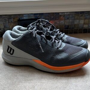 Wilson Rush Pro Ace Black and Orange Tennis Shoes Men's size 10